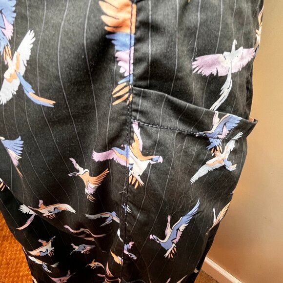 Free People Midi Dress Parrot Size 6 Sunshine of Your Love Printed A-Line Dress - Picture 8 of 16